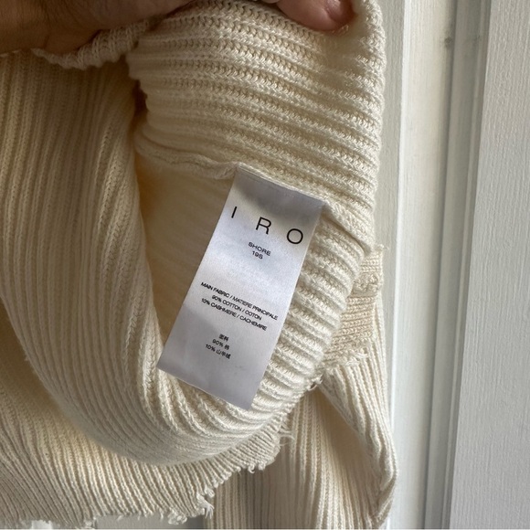IRO shore sweater distressed frayed edges in ecru size XS Feminine Grunge‎ - Picture 8 of 8